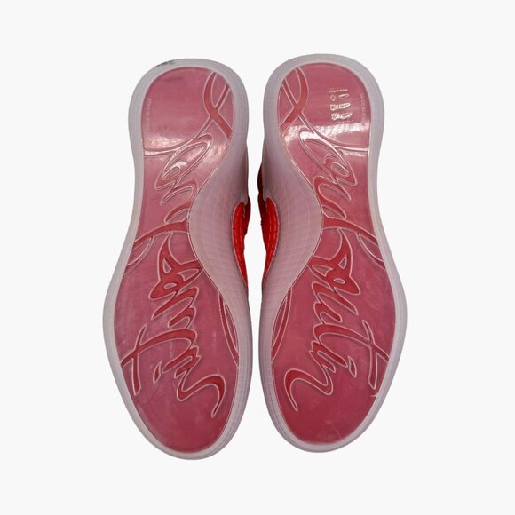Louboutin Arpoador Drawstring Sock Sneaker Red Suede Size 40 US 10 Women Low Top - Picture 12 of 15